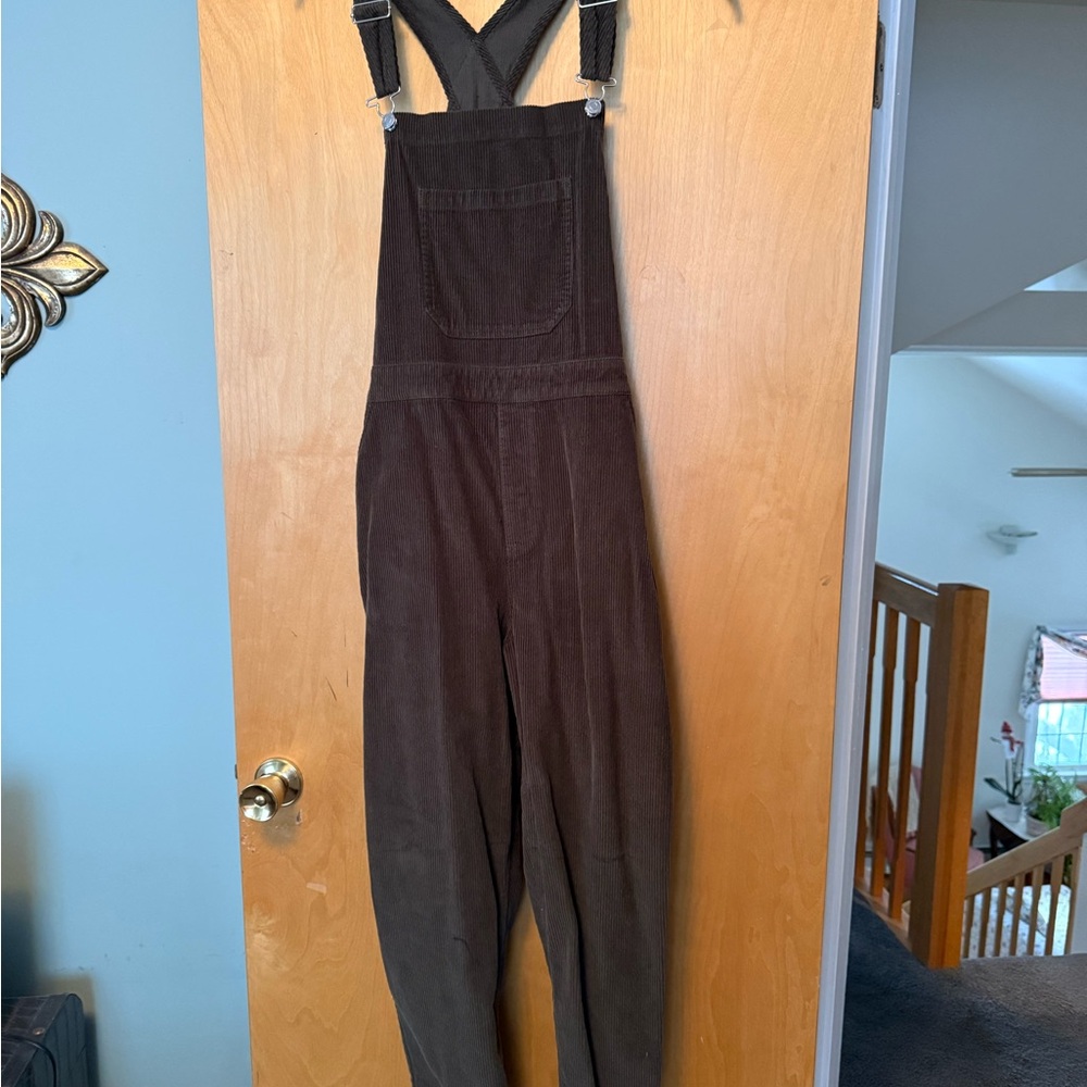 Asos dark green corduroy overalls